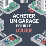 Acheter un garage et le louer, vue aerienne de quartier urbain avec parkings