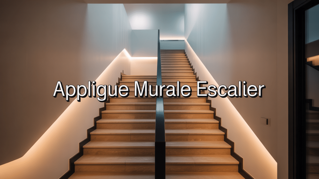 applique mural pour escalier intérieur moderne avec éclairage chaleureux