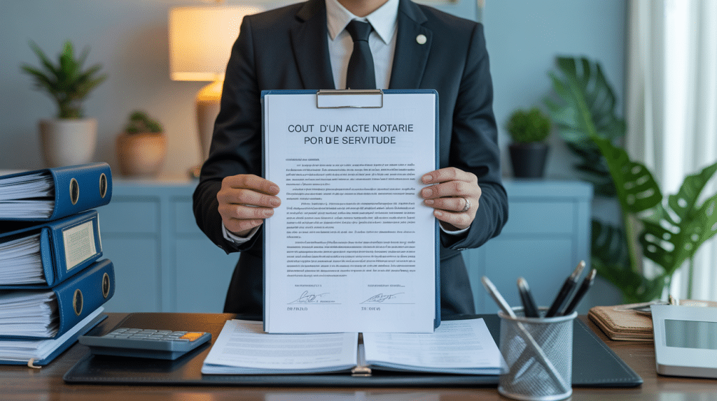 Bureau notaire moderne cout d'un acte notarié pour une servitude