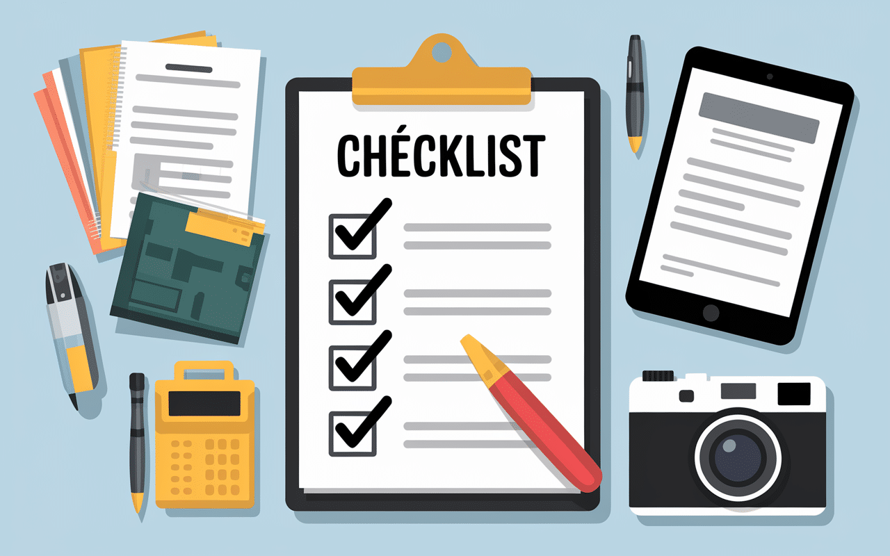 Checklist démarches déclaration sinistre acte de vente