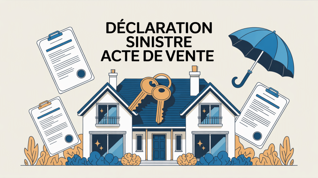 Illustration déclaration sinistre acte de vente maison et clés