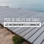 inconvénients pose dalle sur sable vue terrasse affaissée mousse
