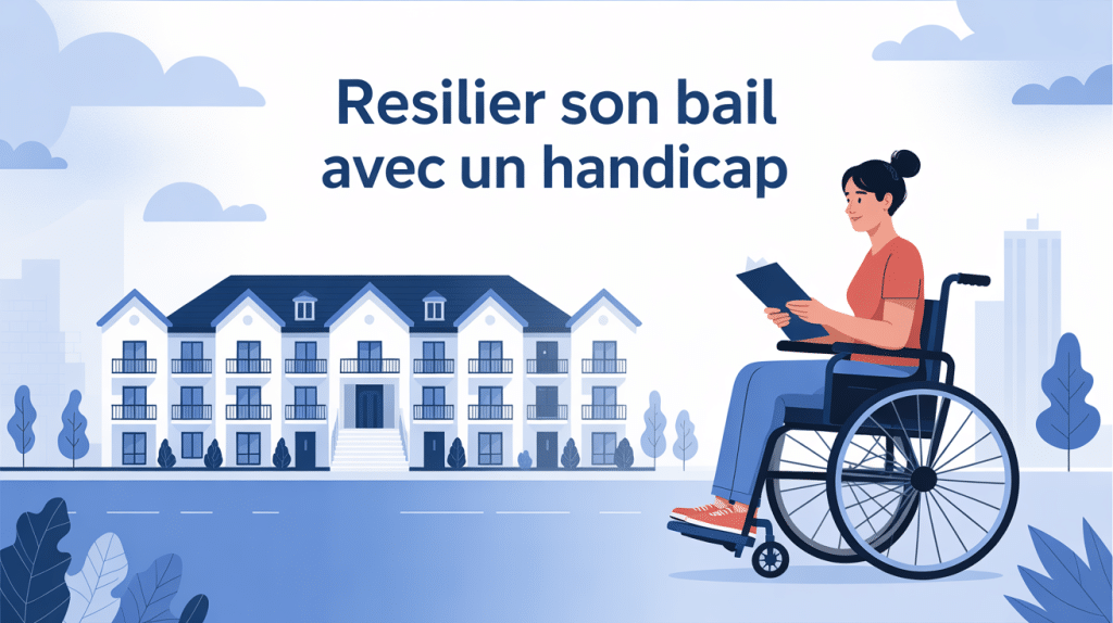 locataire handicapé résiliation bail devant immeuble