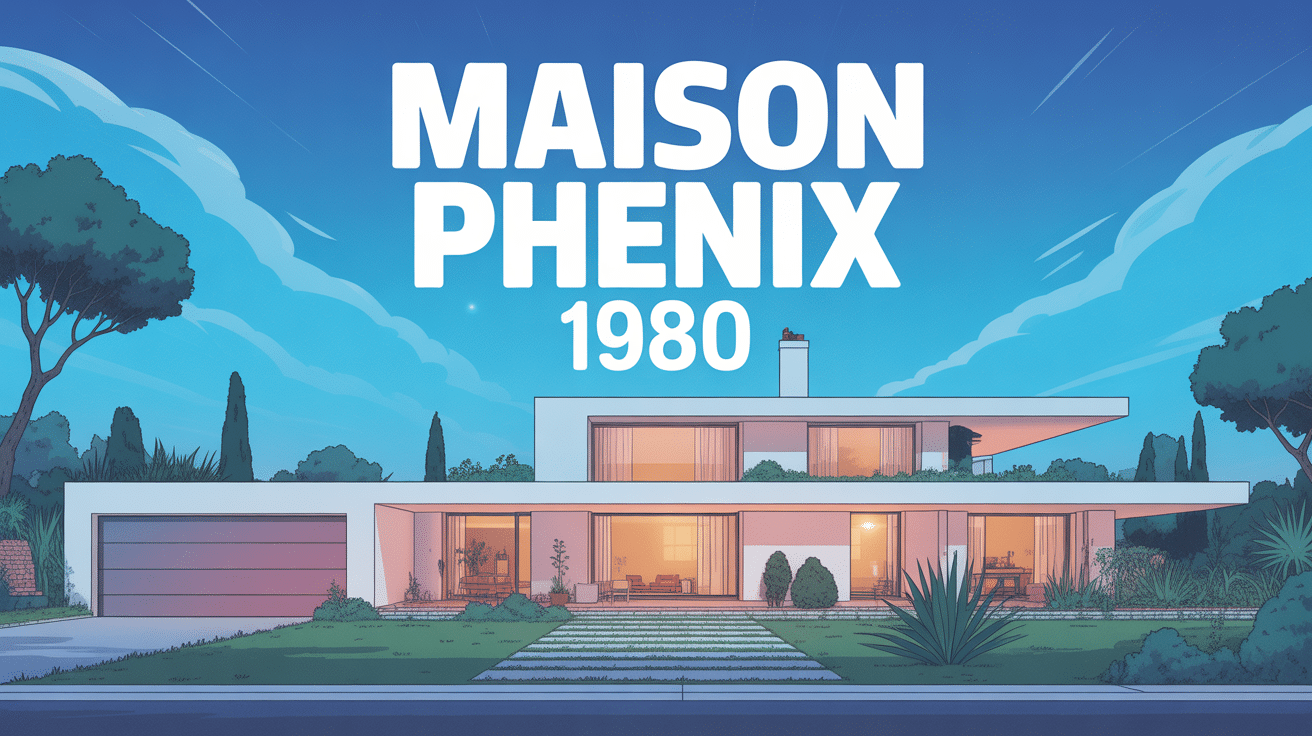 maison phenix 1980 facade moderne jardin