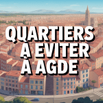 Quartier à éviter à Agde illustration vue aérienne