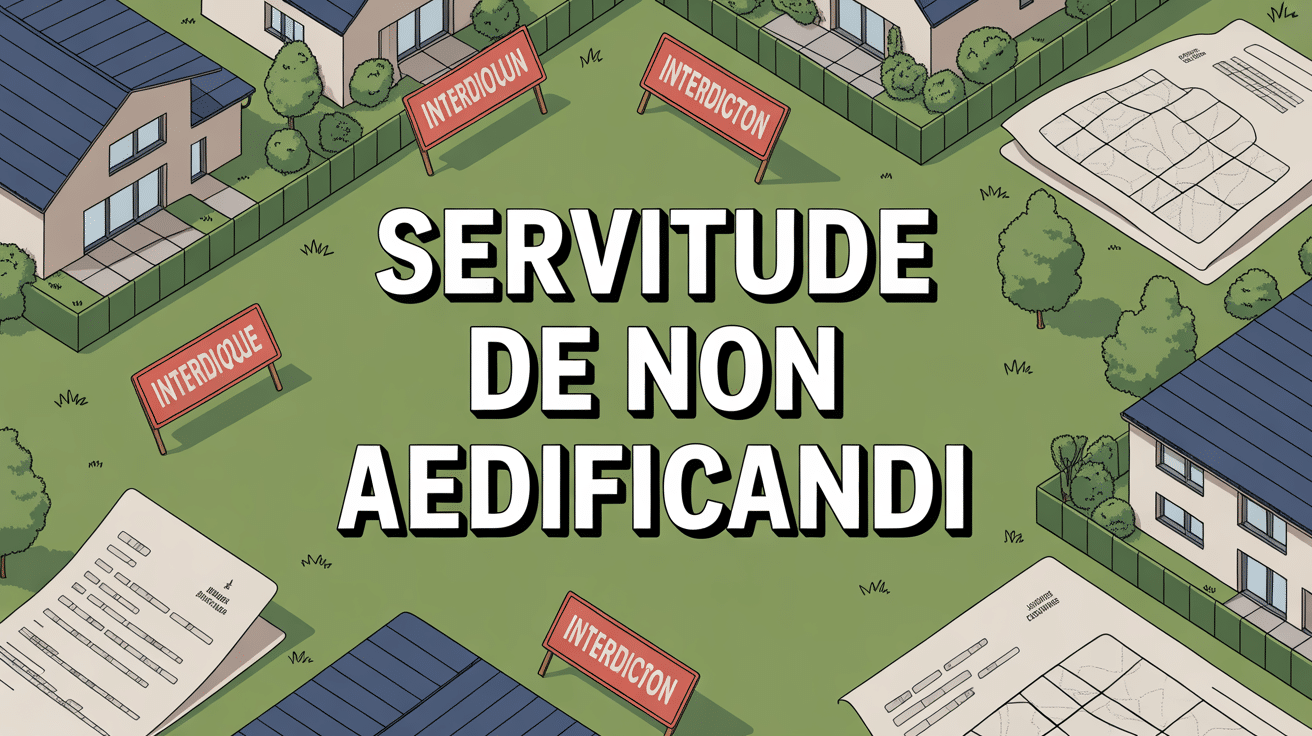illustration servitude de non aedificandi terrain maisons et documents