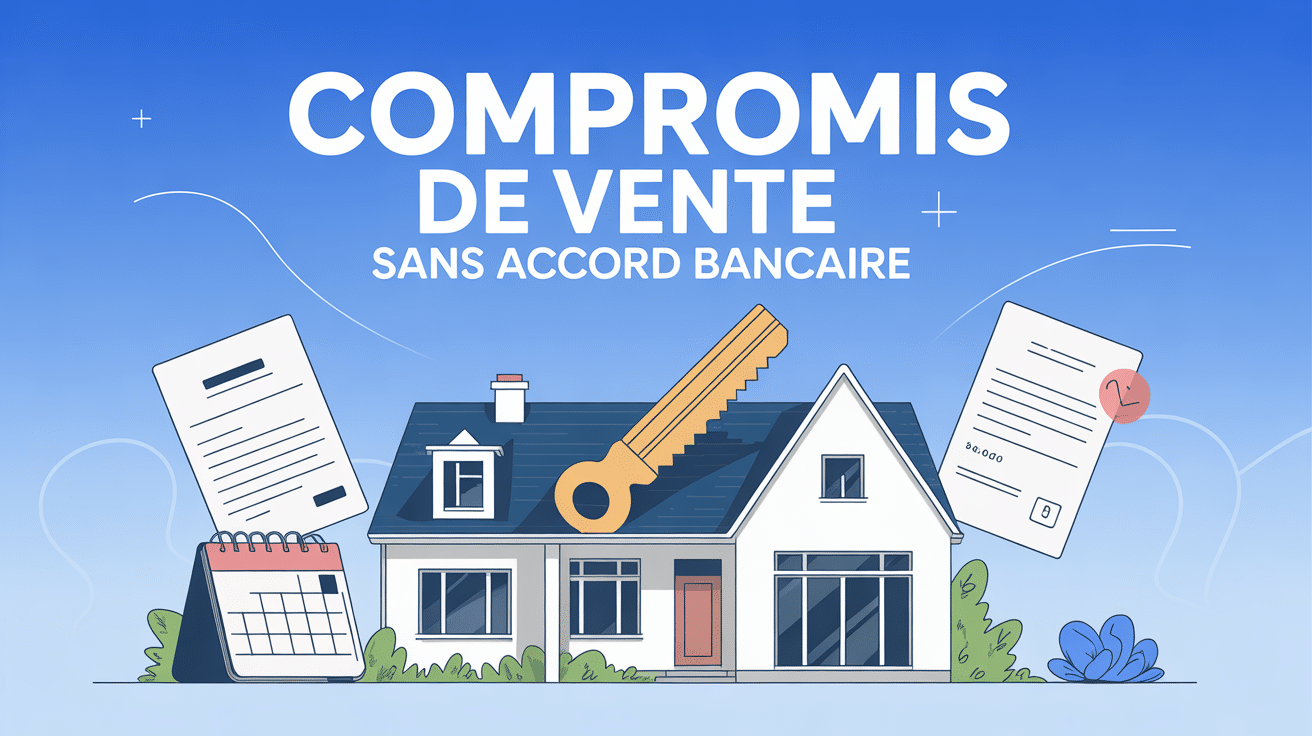 Illustration signer un compromis de vente avant l'accord de la banque