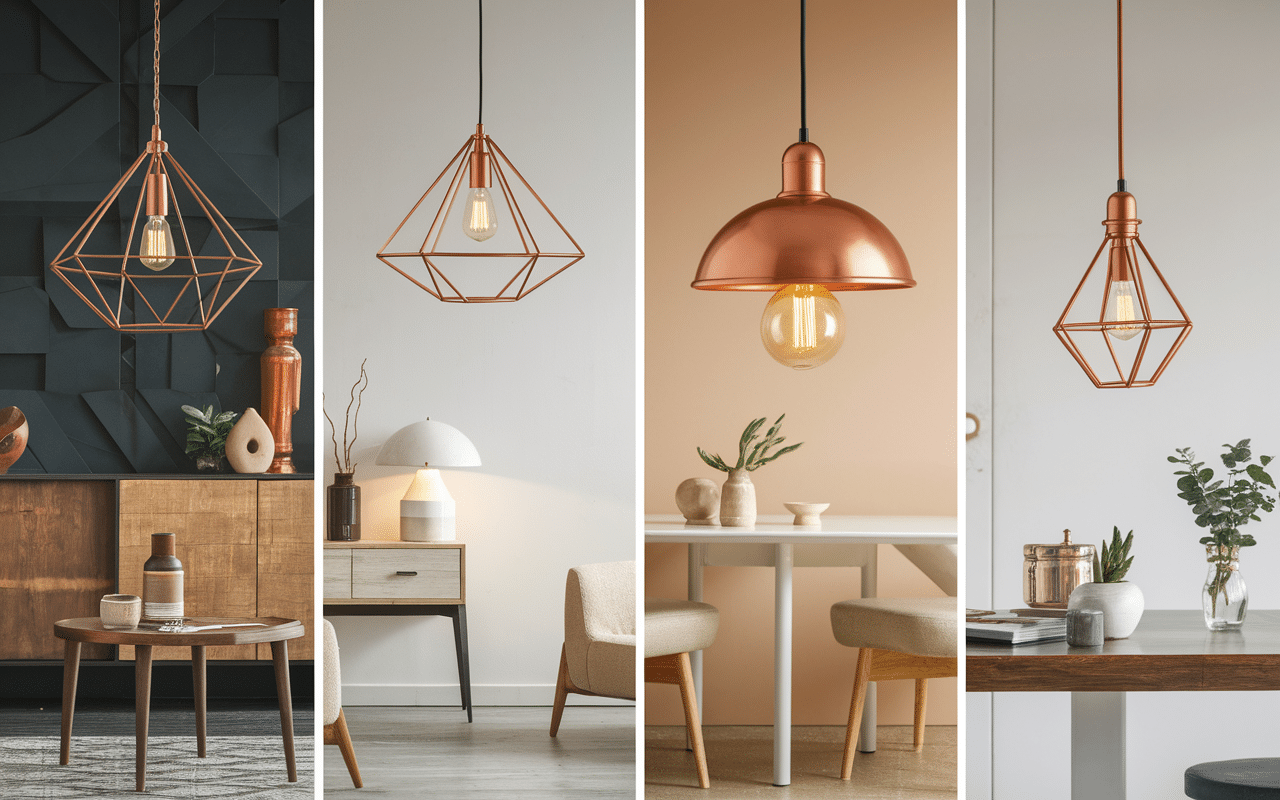 Différents styles de suspension cuivre comparés