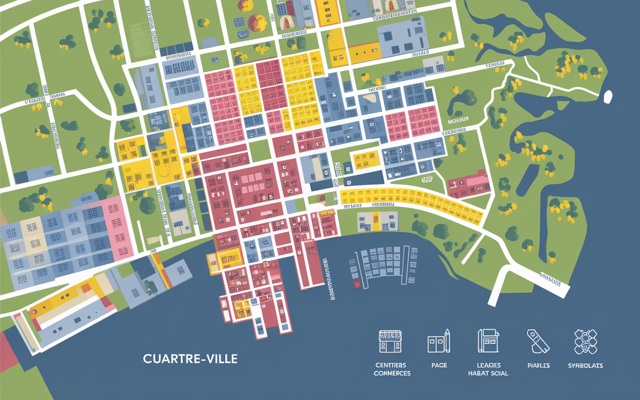 Plan stylisé toulon quartier à éviter