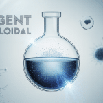 argent colloidal flacon liquide particules flottantes