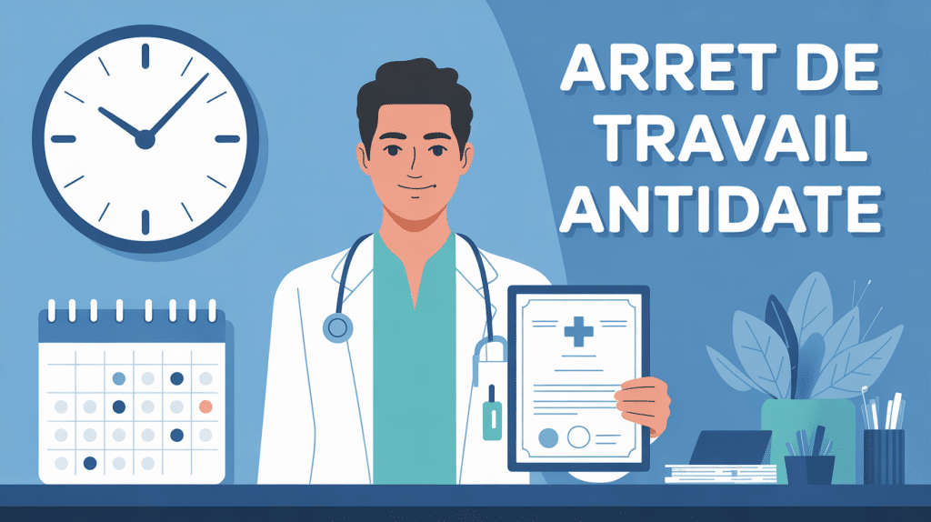 arret de travail antidaté illustration bureau medical