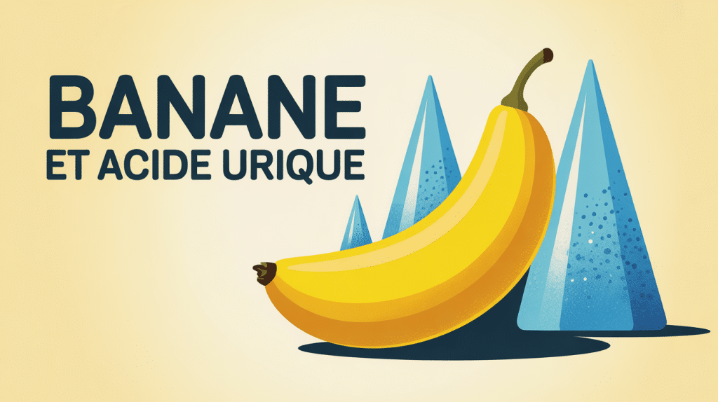 Illustration banane et acide urique moderne