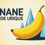Illustration banane et acide urique moderne
