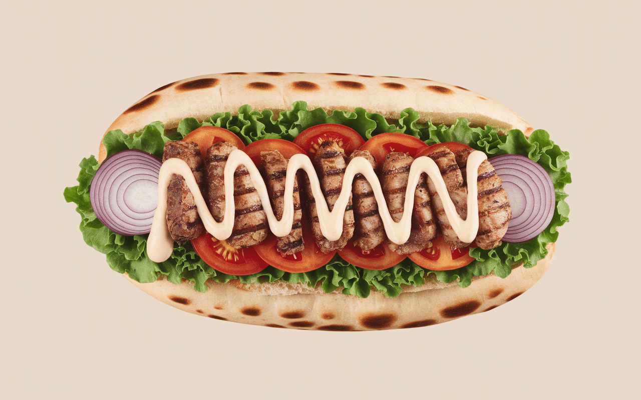 Calorie kebab coupe ingrédients composition