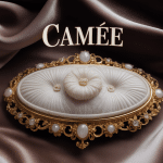 Camée antique en relief sur broche dorée