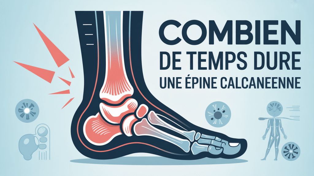 Schéma montrant combien de temps dure une épine calcanéenne