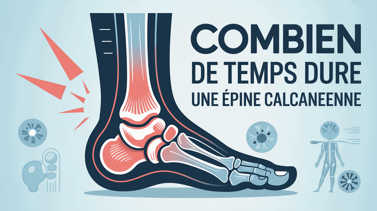Schéma montrant combien de temps dure une épine calcanéenne