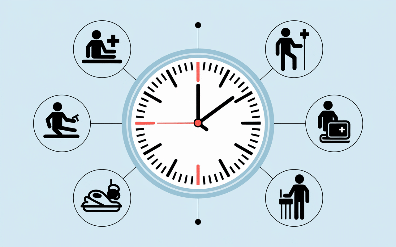 Horloge combien dure une séance de kiné durée moyenne