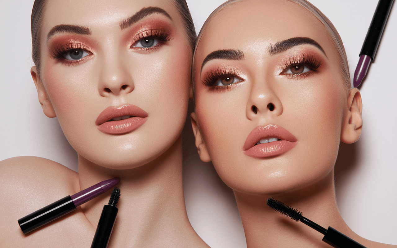 Palette maquillage yeux marron vert couleurs adaptées