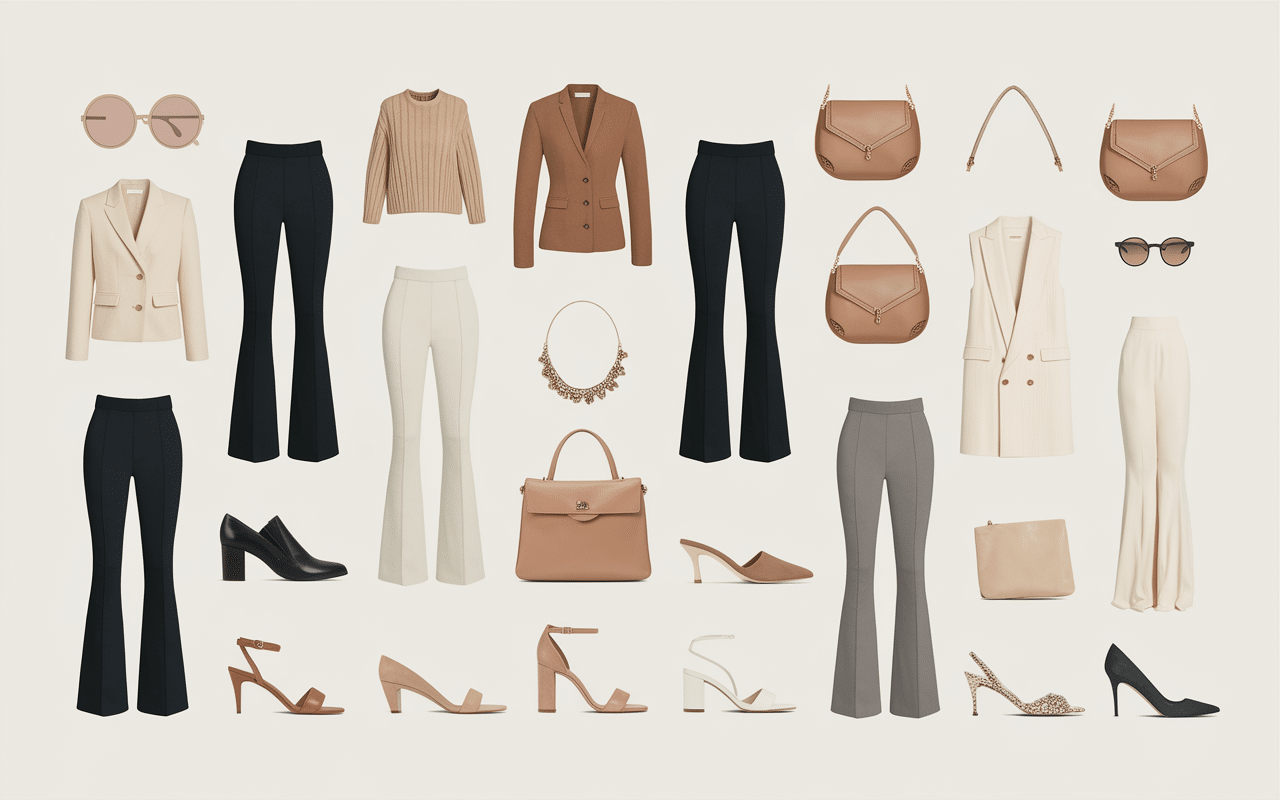 Idées tenues avec pantalon patte d'eph modern