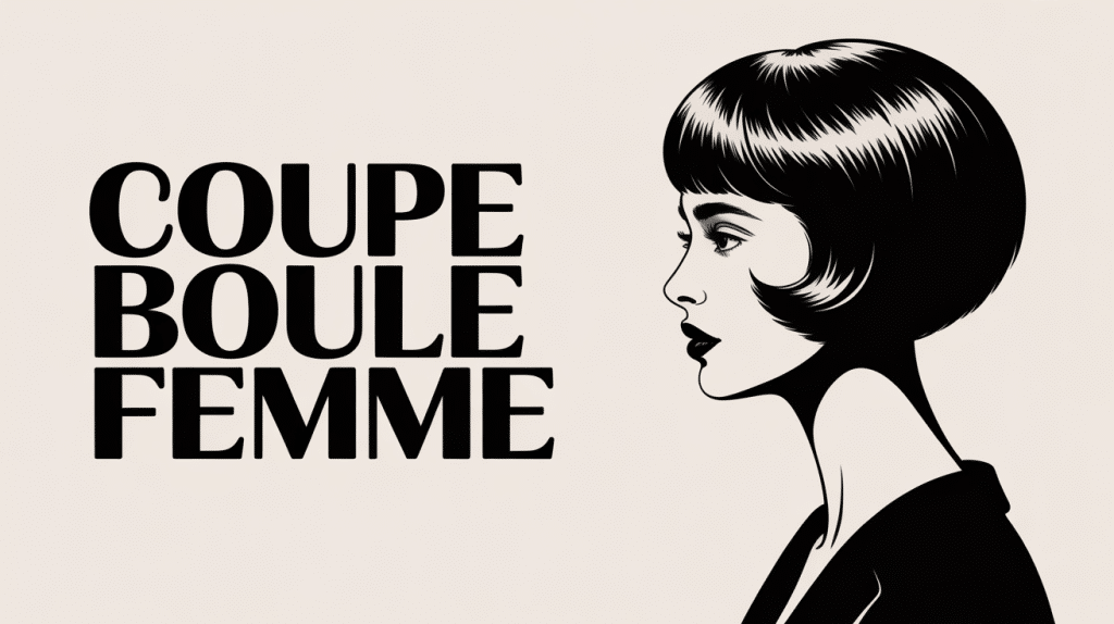 Portrait coupe boule femme cheveux courts profil