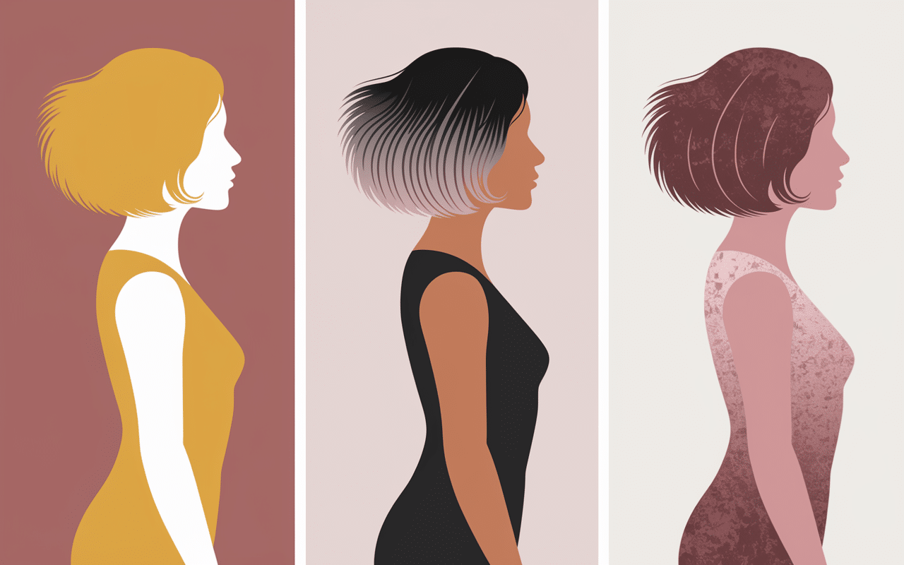 Styles coupe boule femme classique degrade texture