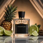 creed aventus flacon verre luxe marbre noir ananas bergamote bois santal