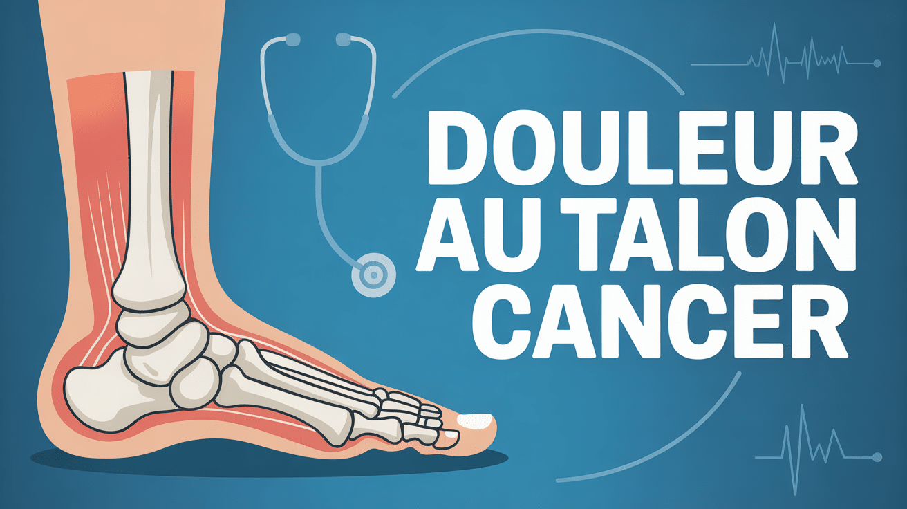 douleur au talon cancer illustration coupe pied anatomie