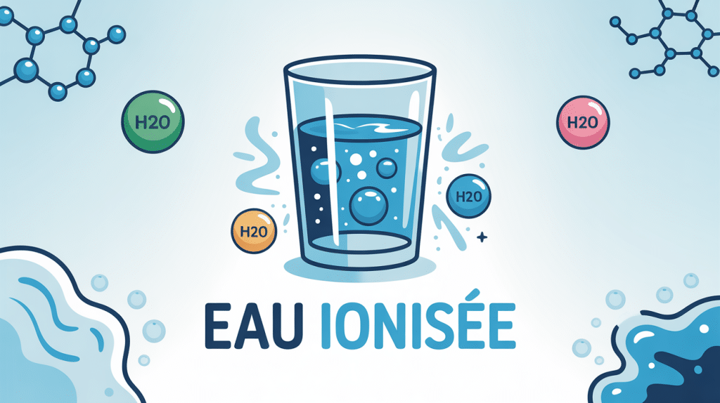 verre d'eau ionisée appareil électrolyse molécules