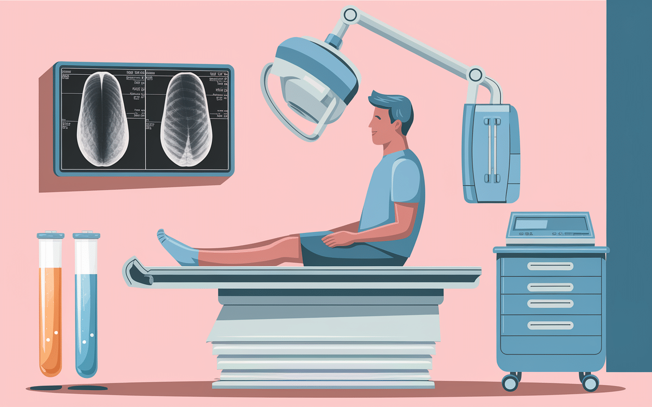 scene deroulement echographie cervicale cabinet medical