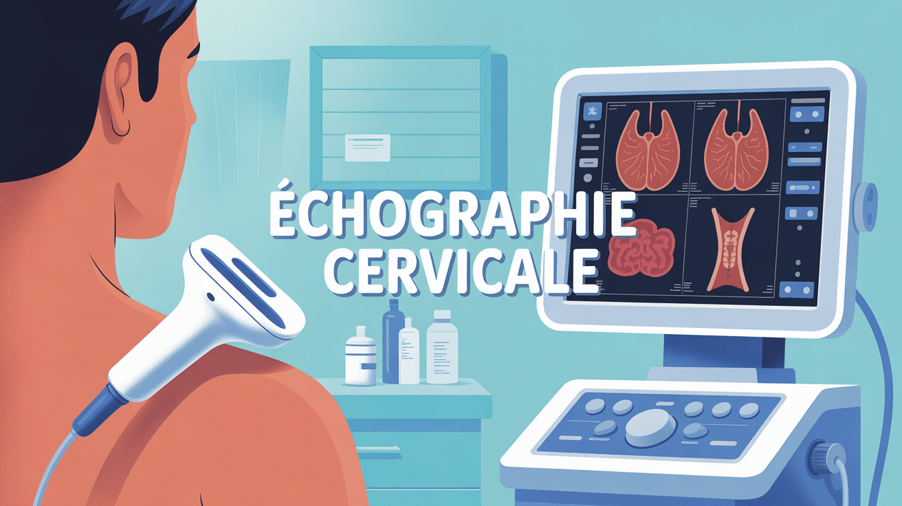 illustration echographie cervicale sur cou patient