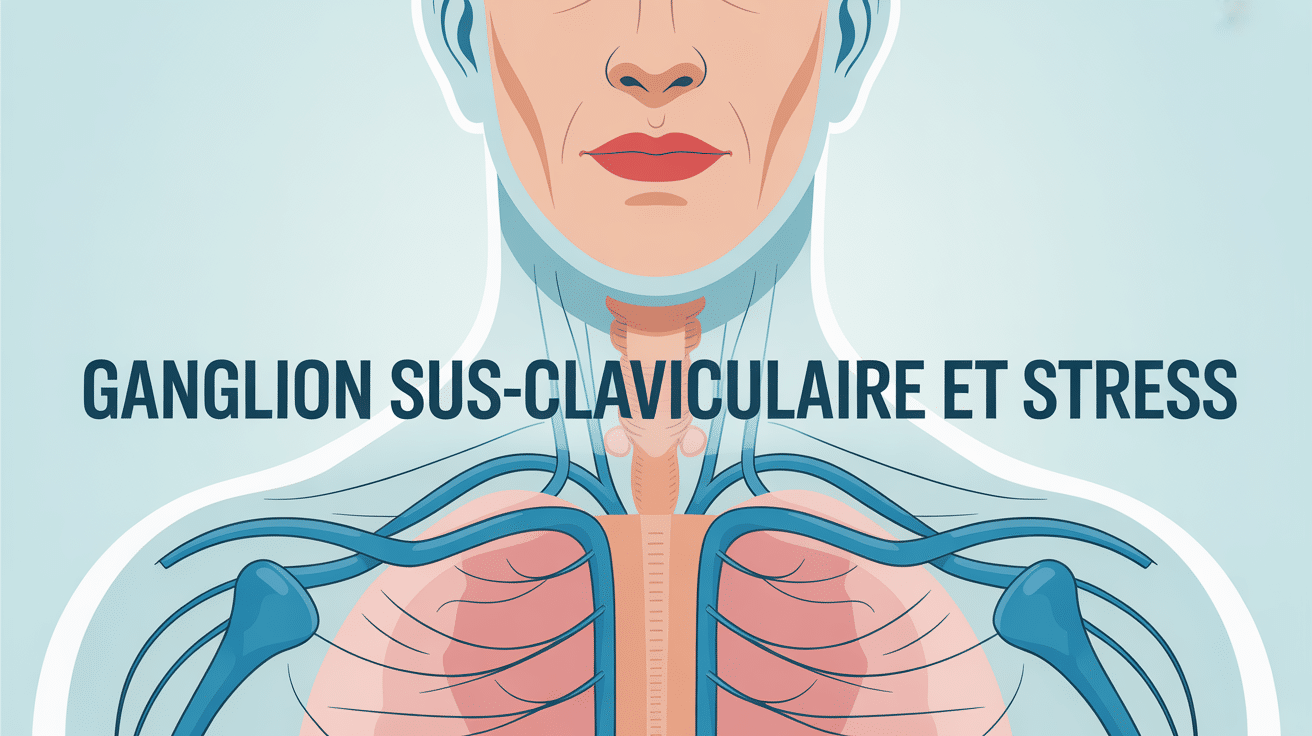 Schéma ganglion sus claviculaire stress cou