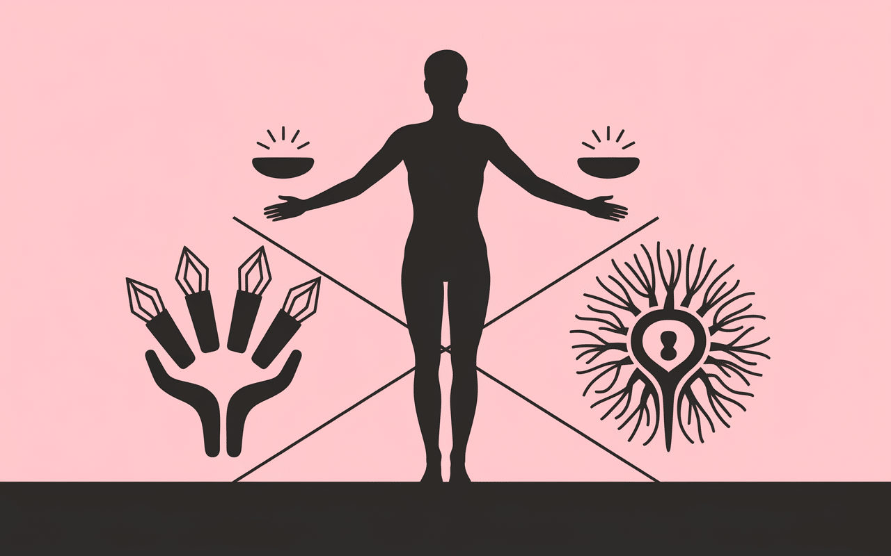 Balance ganglion sus claviculaire stress illustration