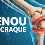 Coupe médicale d'un genou qui craque articulations cartilage os