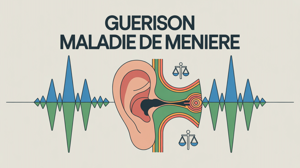 Oreille interne stylisée j'ai guéri de la maladie de Ménière