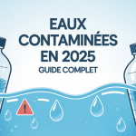 Illustration liste eau en bouteille contaminée 2024