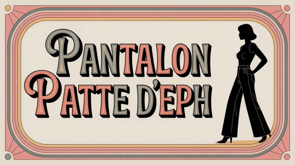 Silhouette portant un pantalon patte d'eph rétro années 70