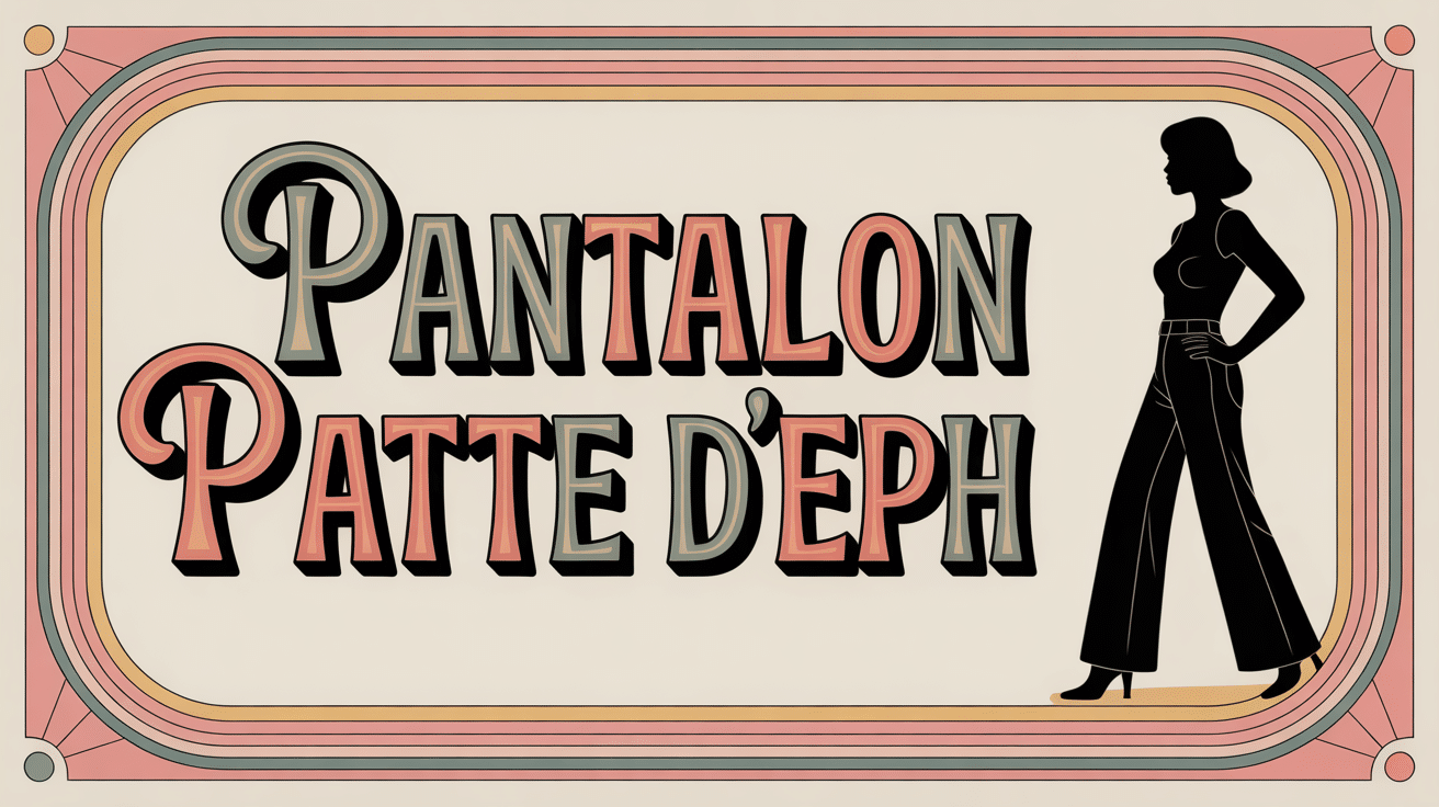 Silhouette portant un pantalon patte d'eph rétro années 70