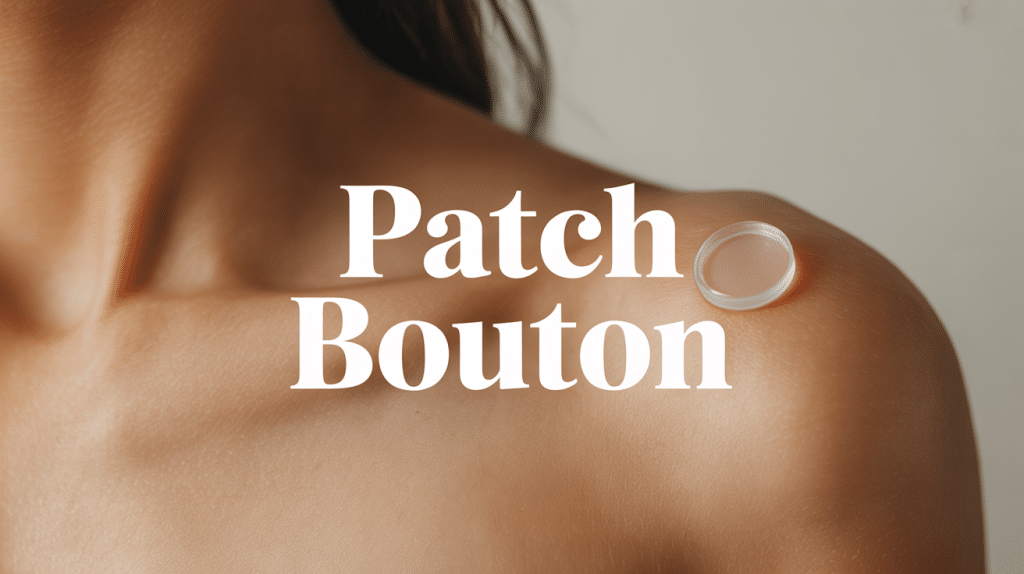 Patch bouton transparent appliqué sur un bouton