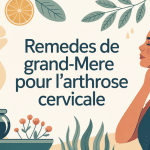 remède de grand-mère arthrose cervicale silhouette profil nuque plantes