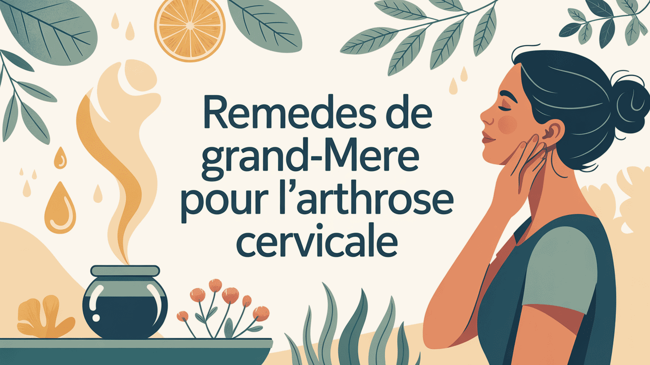 remède de grand-mère arthrose cervicale silhouette profil nuque plantes