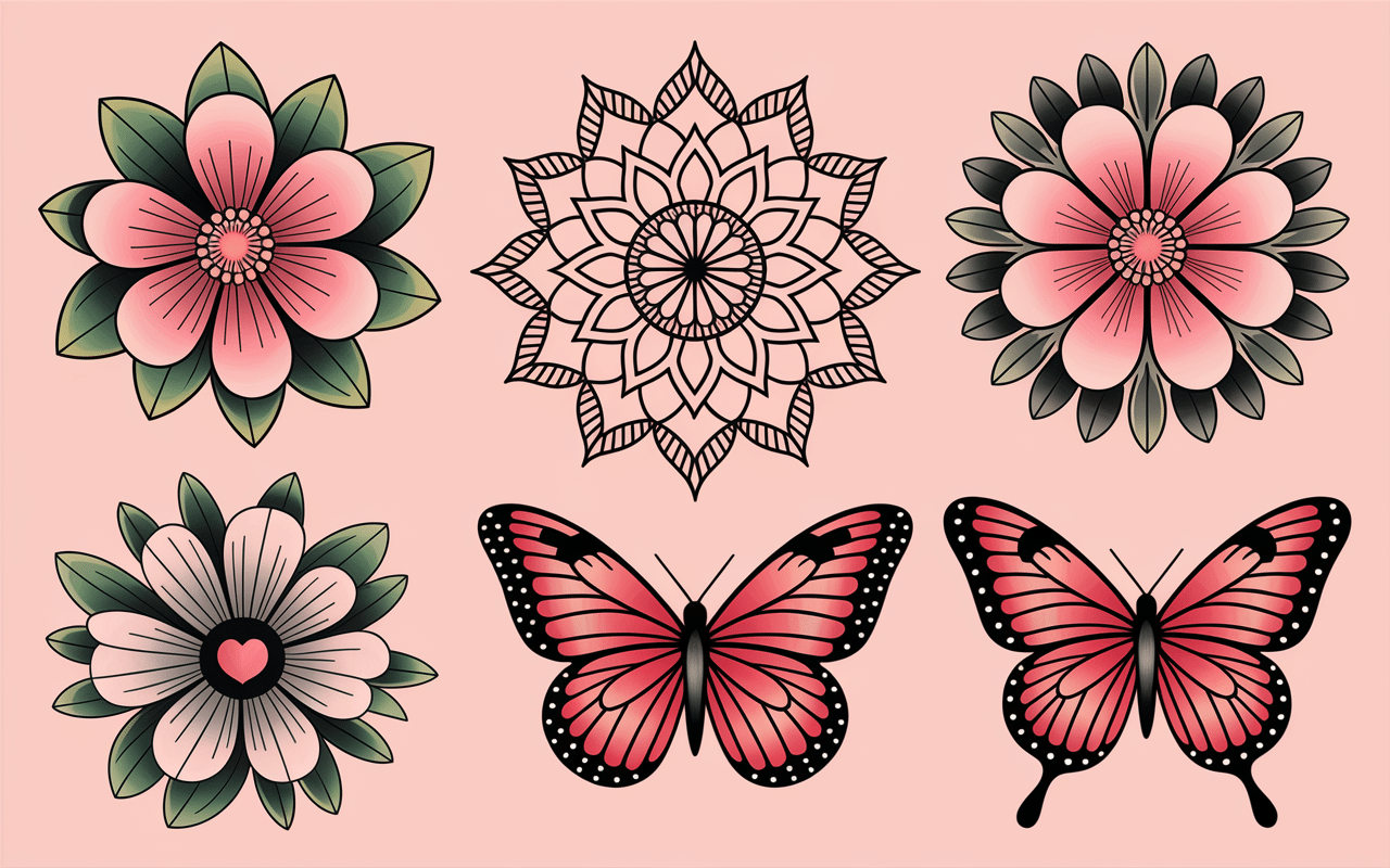 tatouage dorsale femme motifs populaires floraux mandala