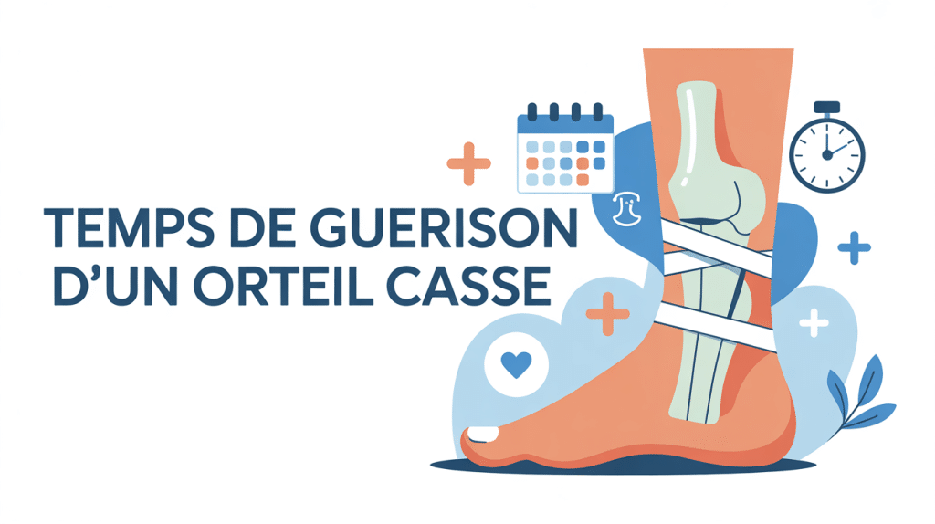Temps de guérison d'un orteil cassé en image