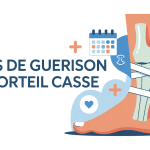 Temps de guérison d'un orteil cassé en image