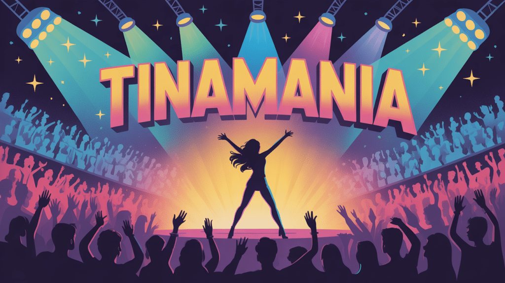 Scène concert tinamania avec foule et chanteuse