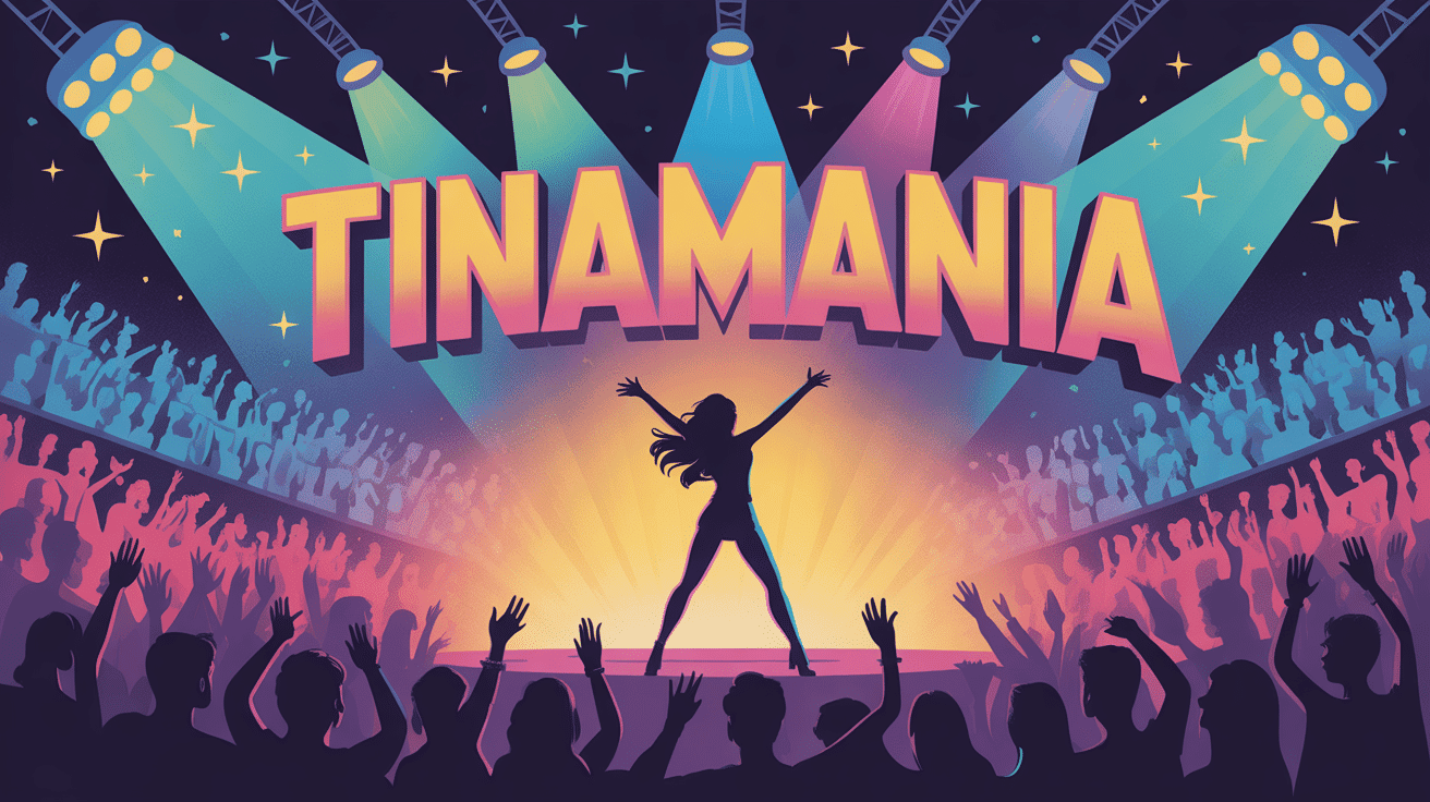 Scène concert tinamania avec foule et chanteuse