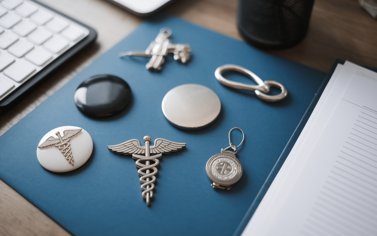 Supports professionnels caducée infirmier badge plaque autocollant