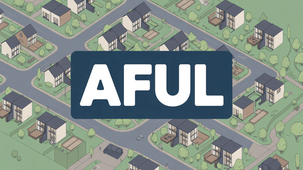 Illustration aful quartier résidentiel moderne