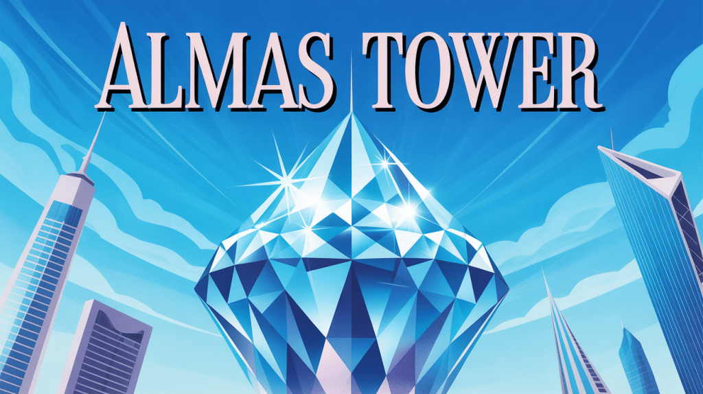 Illustration Almas Tower Dubaï futuriste diamant
