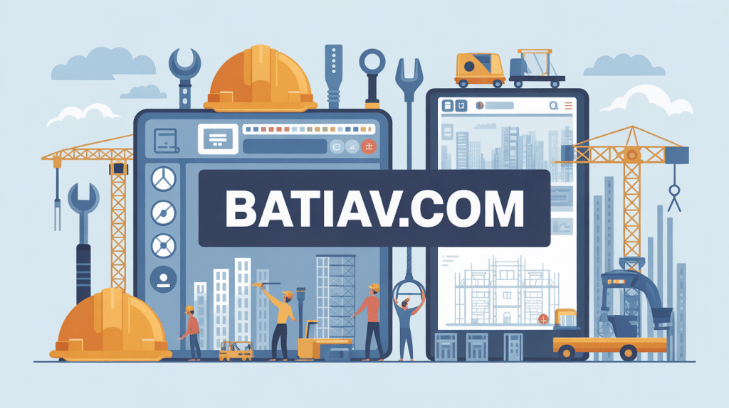 Illustration batiav.com plateforme mise en relation artisans